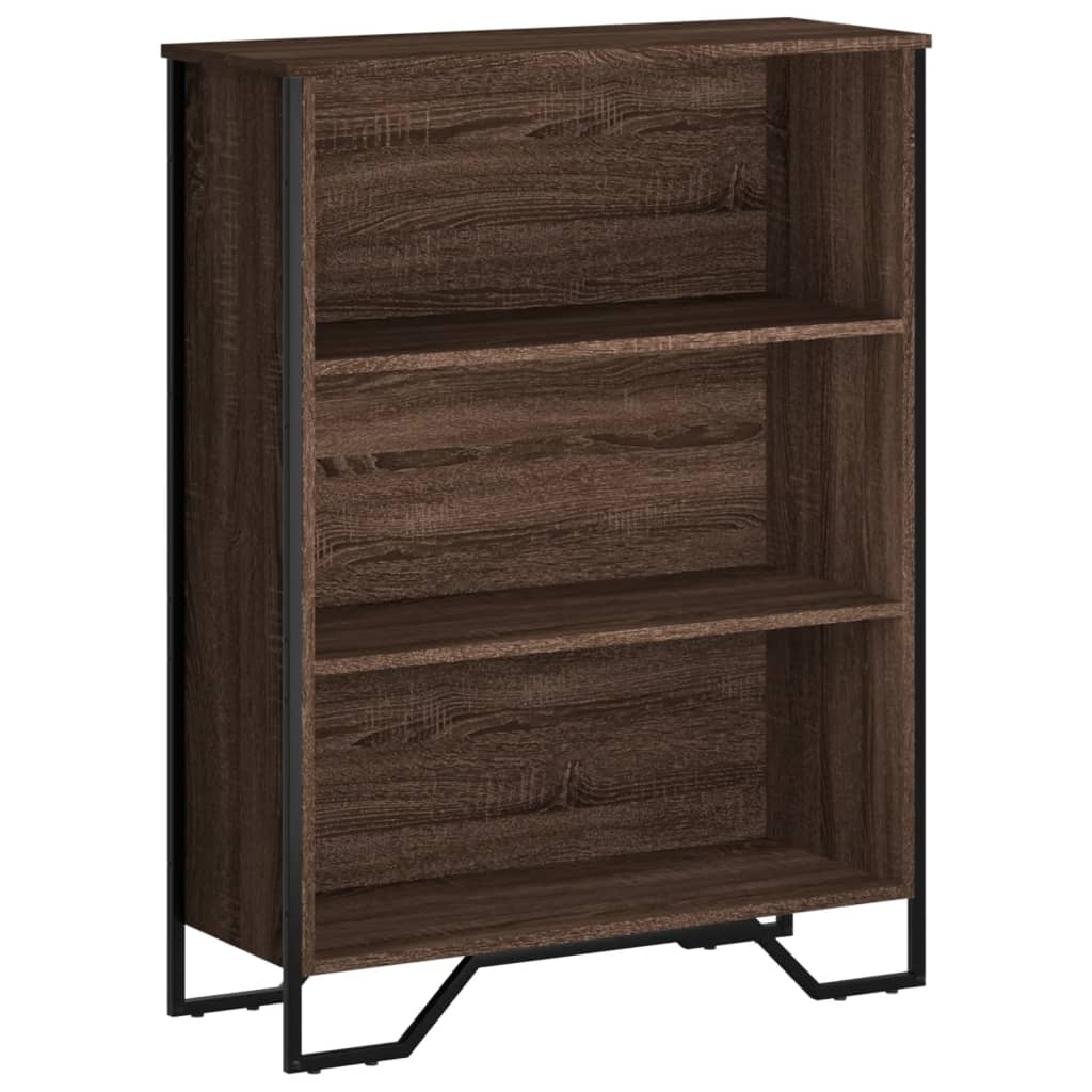 vidaXL Bookcase Brown Oak 80x31x106 cm Engineered Wood 2
