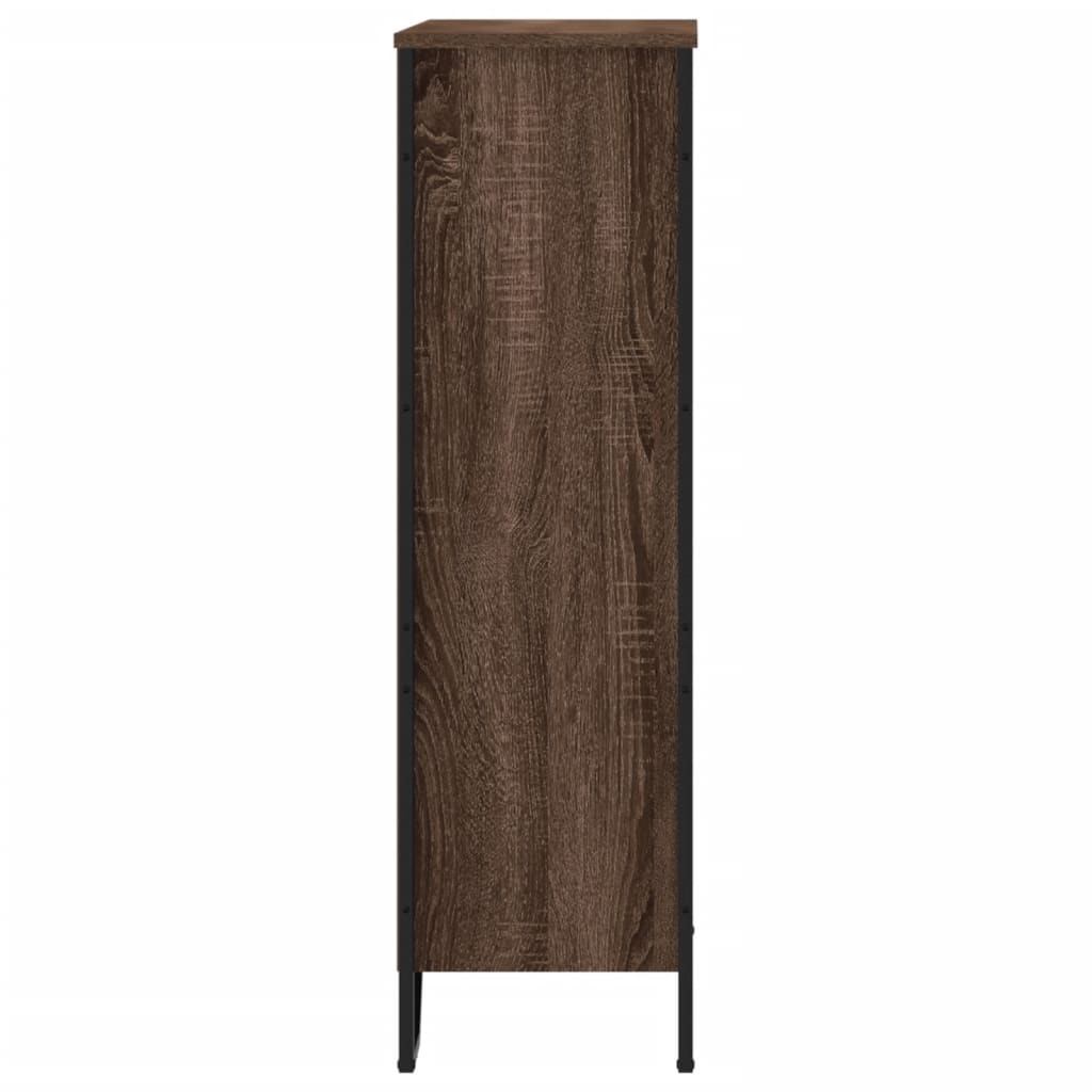 vidaXL Bookcase Brown Oak 80x31x106 cm Engineered Wood 5