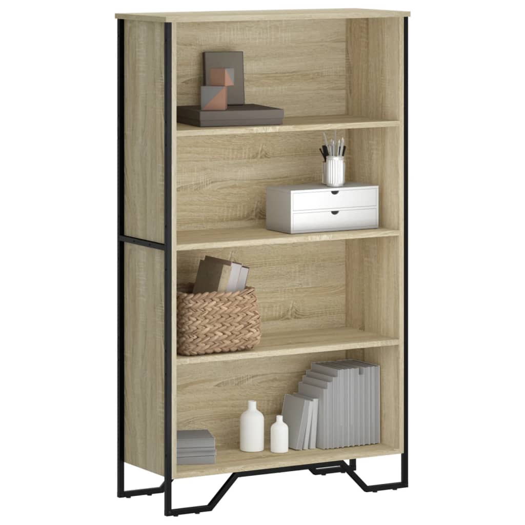 vidaXL Bookcase Sonoma Oak 80x31x137.5 cm Engineered Wood 1
