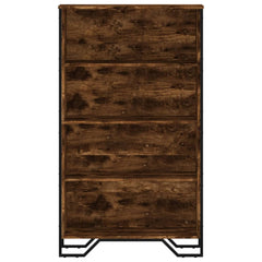 vidaXL Bookcase Smoked Oak 80x31x137.5 cm Engineered Wood 4