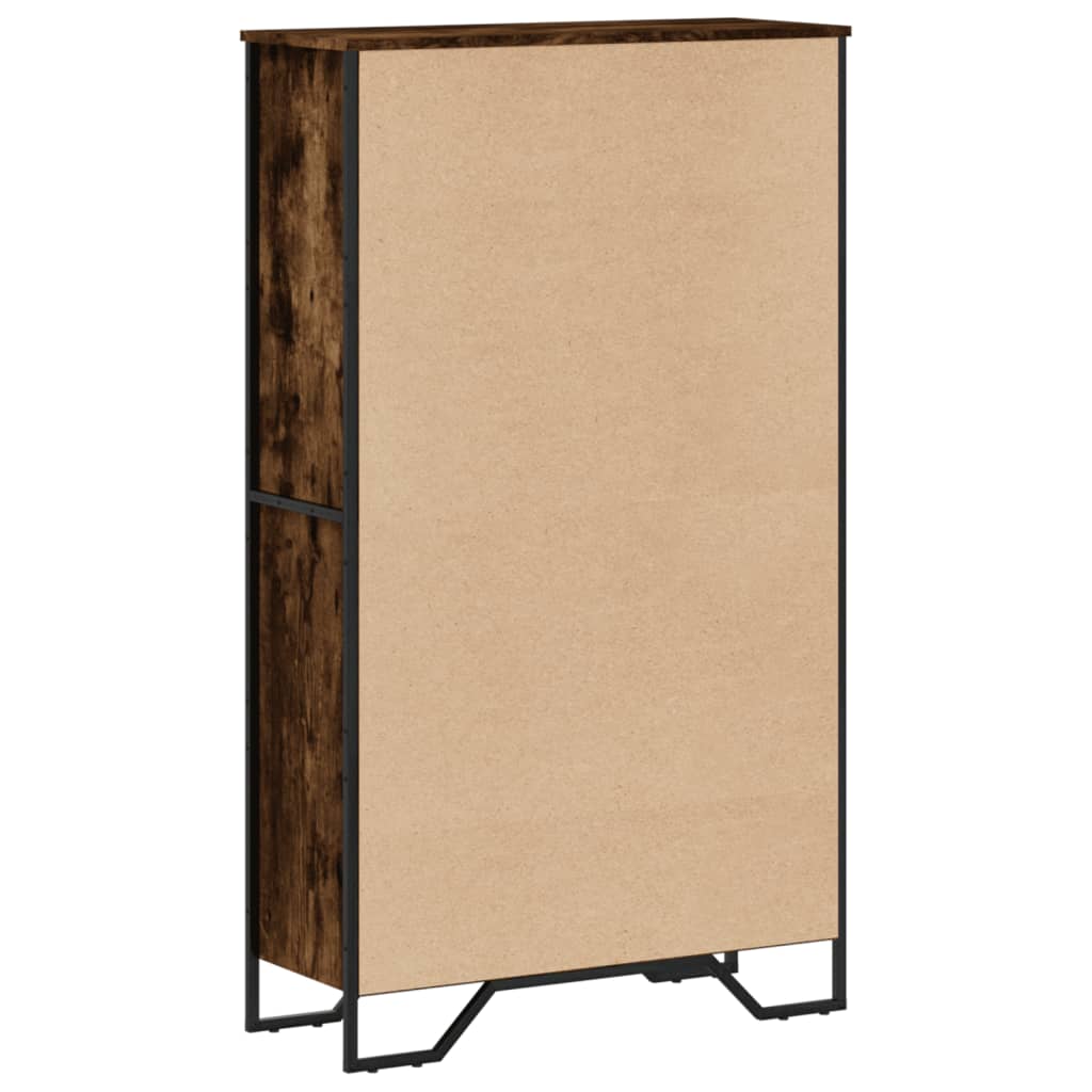 vidaXL Bookcase Smoked Oak 80x31x137.5 cm Engineered Wood 6