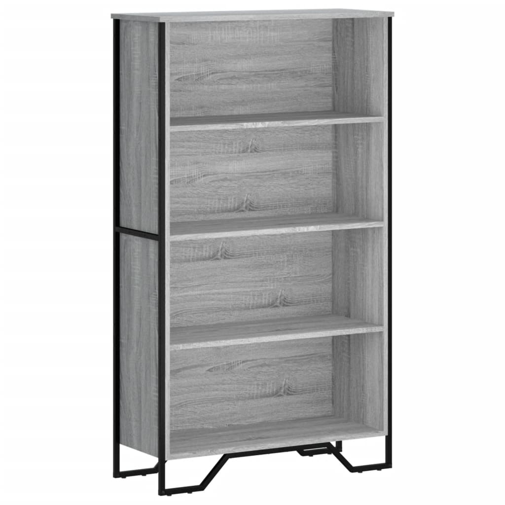 vidaXL Bookcase Grey Sonoma 80x31x137.5 cm Engineered Wood 2