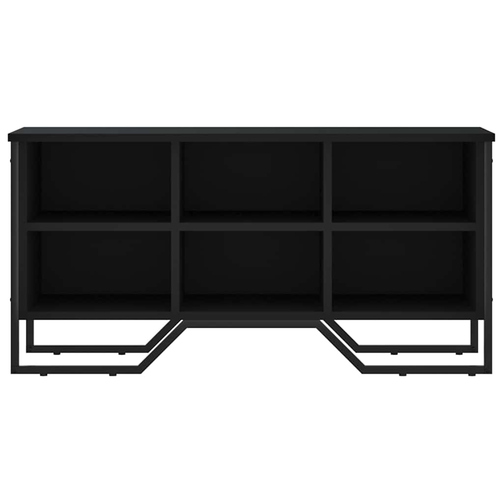 vidaXL Shoe Cabinet Black 90x38x45.5 cm Engineered Wood 4
