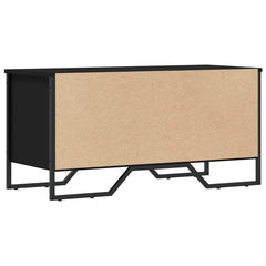 vidaXL Shoe Cabinet Black 90x38x45.5 cm Engineered Wood 6