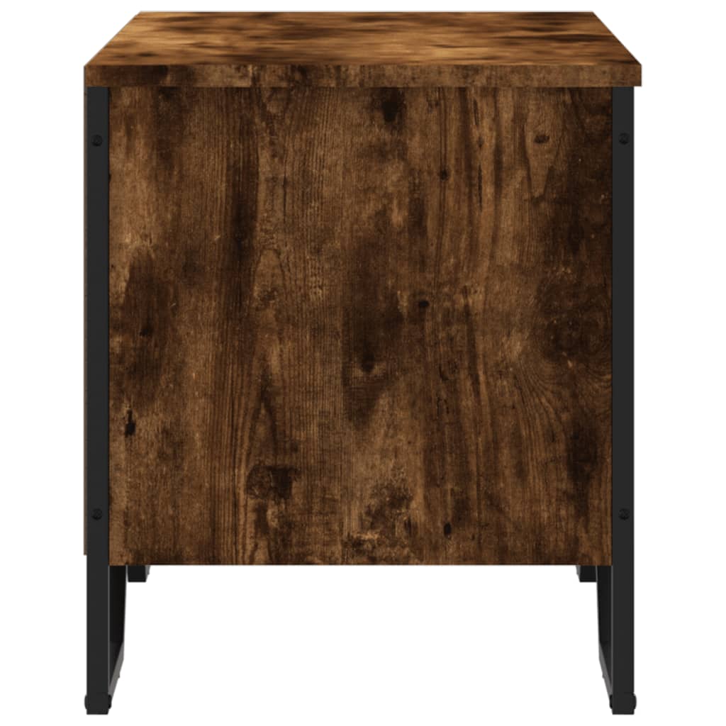 vidaXL Shoe Cabinet Smoked Oak 90x38x45.5 cm Engineered Wood 5