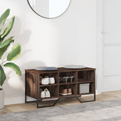 vidaXL Shoe Cabinet Brown Oak 90x38x45.5 cm Engineered Wood 3