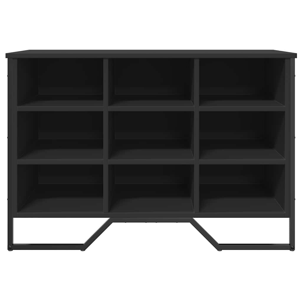 vidaXL Shoe Cabinet Black 90x38x61.5 cm Engineered Wood 4