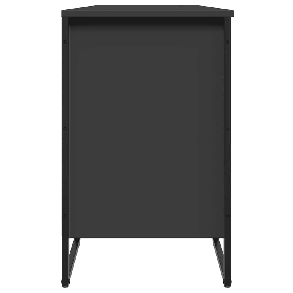vidaXL Shoe Cabinet Black 90x38x61.5 cm Engineered Wood 5
