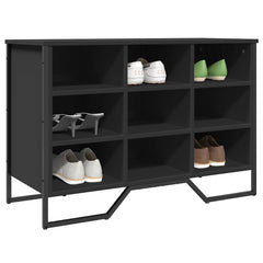 vidaXL Shoe Cabinet Black 90x38x61.5 cm Engineered Wood 1