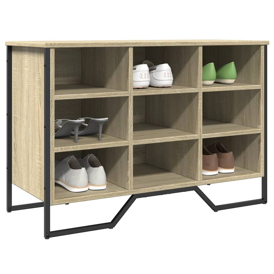vidaXL Shoe Cabinet Sonoma Oak 90x38x61,5 cm Engineered Wood 1