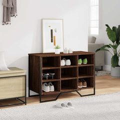 vidaXL Shoe Cabinet Brown Oak 90x38x61.5 cm Engineered Wood 3