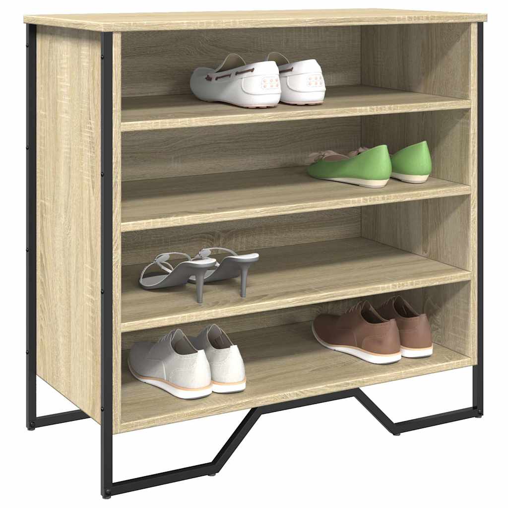 vidaXL Shoe Cabinet Sonoma Oak 80x38x78 cm Engineered Wood 1