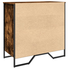 vidaXL Shoe Cabinet Smoked Oak 80x38x78 cm Engineered Wood 6