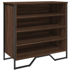 vidaXL Shoe Cabinet Brown Oak 80x38x78 cm Engineered Wood 2