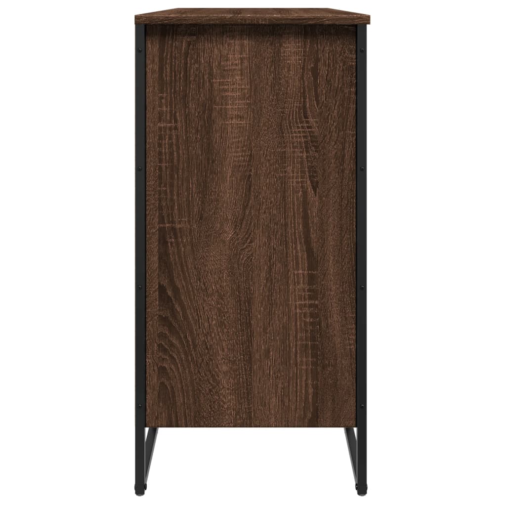 vidaXL Shoe Cabinet Brown Oak 80x38x78 cm Engineered Wood 5