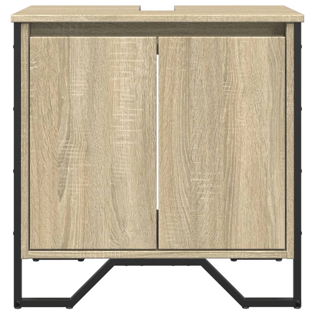 vidaXL Bathroom Sink Cabinet Sonoma Oak 60x35x60 cm Engineered Wood 4