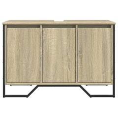 vidaXL Bathroom Sink Cabinet Sonoma Oak 91x35x60 cm Engineered Wood 4