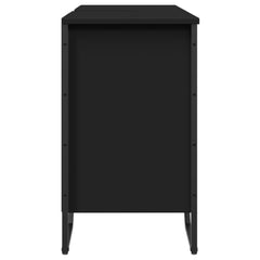 vidaXL Bathroom Sink Cabinet Black 91x35x60 cm Engineered Wood 5