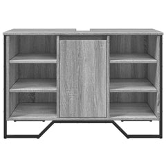 vidaXL Bathroom Sink Cabinet Grey Sonoma 91x35x60 cm Engineered Wood 4