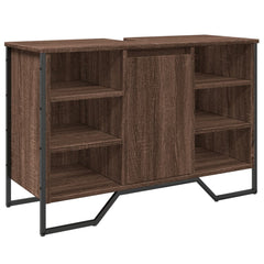 vidaXL Bathroom Sink Cabinet Brown Oak 91x35x60 cm Engineered Wood 2