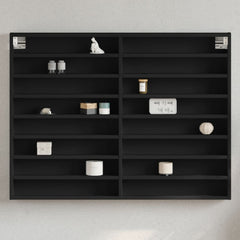 vidaXL Vitrine Cabinet Black 100x8.5x75 cm Engineered Wood 1