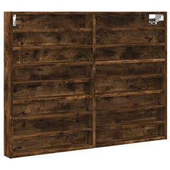 vidaXL Vitrine Cabinet Smoked Oak 100x8.5x75 cm Engineered Wood 2