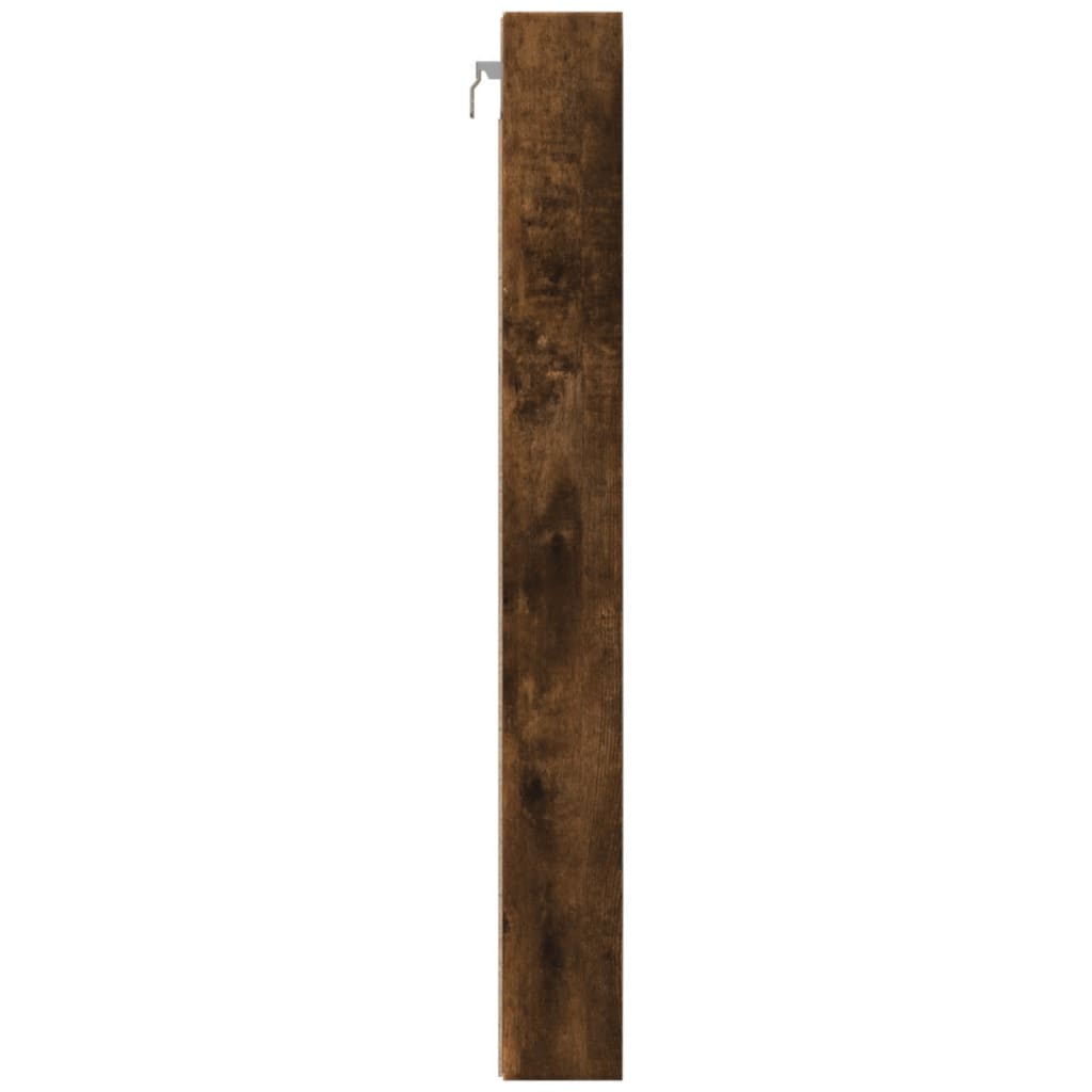 vidaXL Vitrine Cabinet Smoked Oak 100x8.5x75 cm Engineered Wood 5