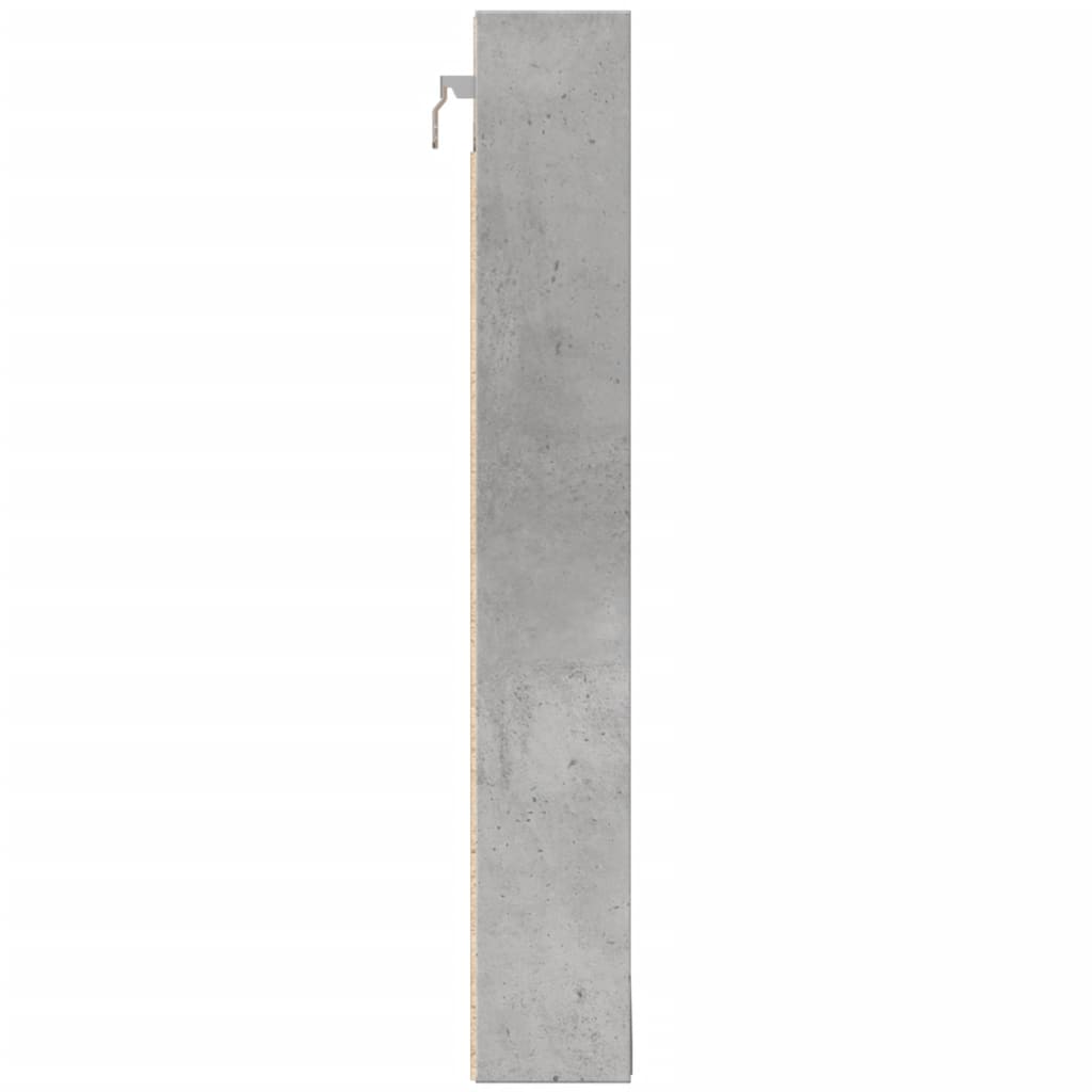vidaXL Vitrine Cabinet Concrete Grey 100x8.5x58 cm Engineered Wood 5