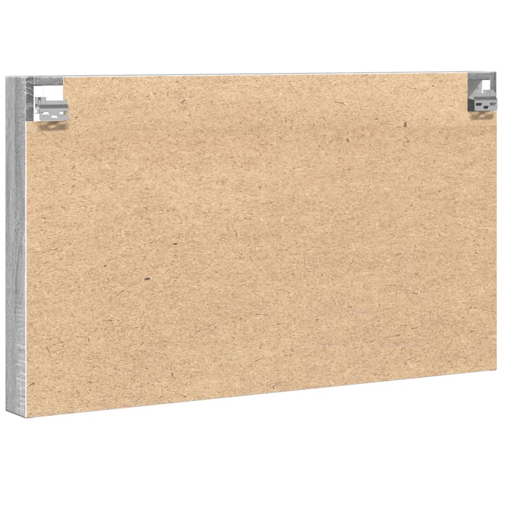 vidaXL Vitrine Cabinet Grey Sonoma 100x8.5x58 cm Engineered Wood 6