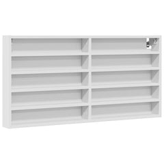 vidaXL Vitrine Cabinet White 100x8.5x50 cm Engineered Wood 2