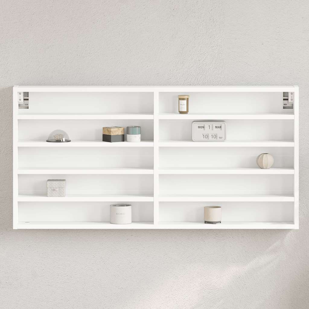 vidaXL Vitrine Cabinet White 100x8.5x50 cm Engineered Wood 1