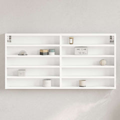 vidaXL Vitrine Cabinet White 100x8.5x50 cm Engineered Wood 1