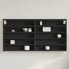 vidaXL Vitrine Cabinet Black 100x8.5x50 cm Engineered Wood 1