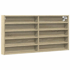 vidaXL Vitrine Cabinet Sonoma Oak 100x8.5x50 cm Engineered Wood 2