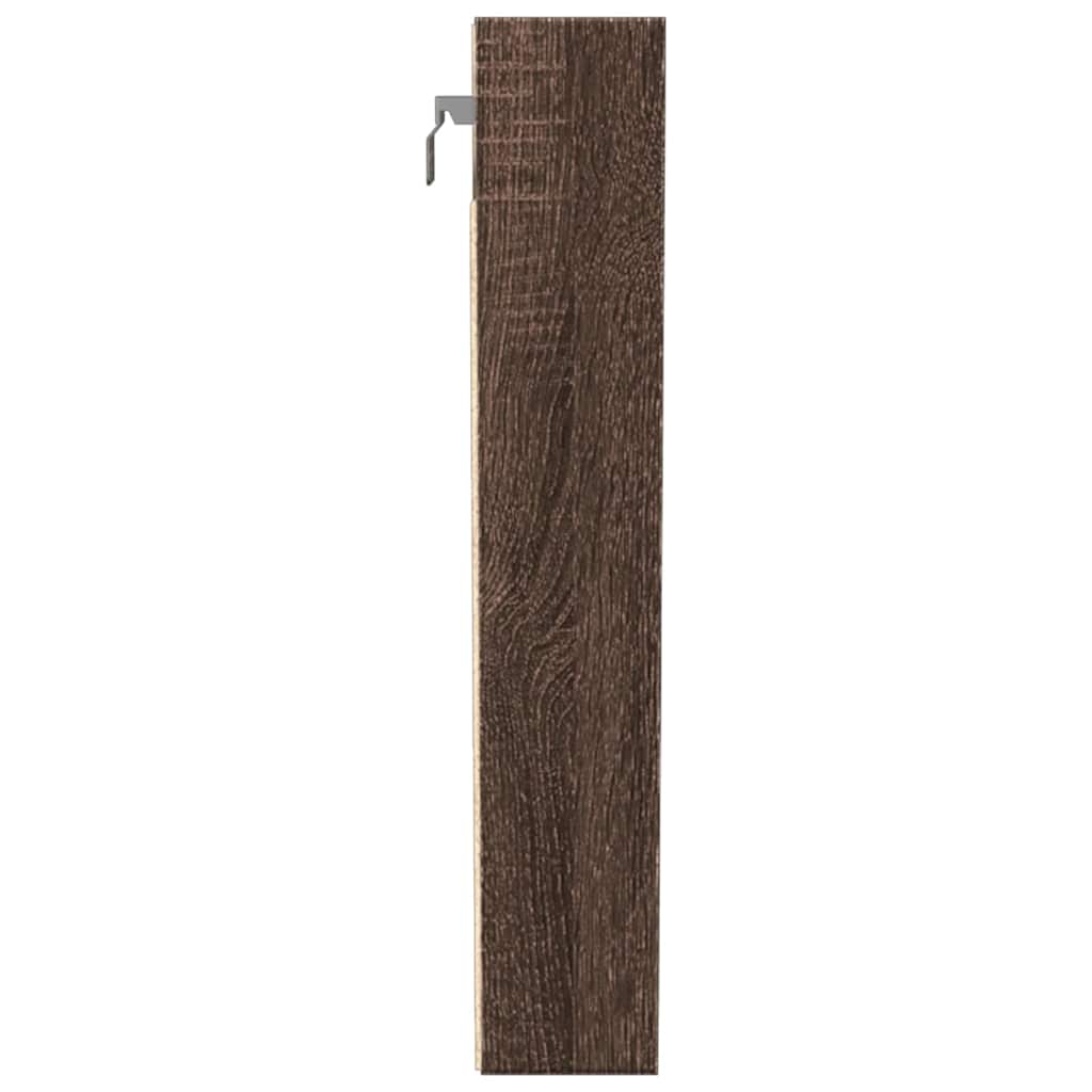 vidaXL Vitrine Cabinet Brown Oak 100x8.5x50 cm Engineered Wood 5
