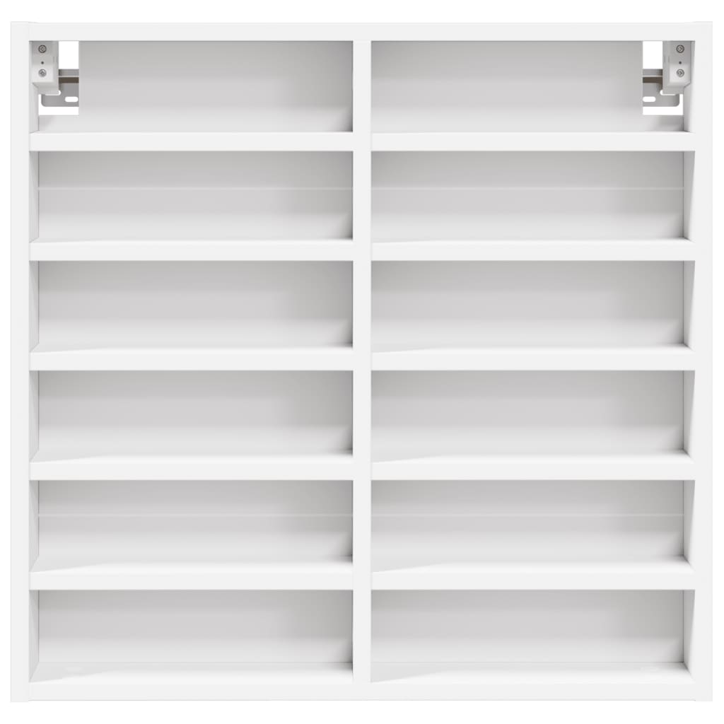 vidaXL Vitrine Cabinet White 60x8.5x58 cm Engineered Wood 4