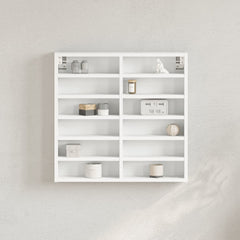 vidaXL Vitrine Cabinet White 60x8.5x58 cm Engineered Wood 1