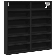 vidaXL Vitrine Cabinet Black 60x8,5x58 cm Engineered Wood 2