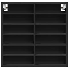 vidaXL Vitrine Cabinet Black 60x8,5x58 cm Engineered Wood 4