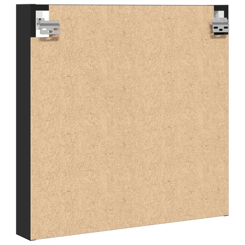 vidaXL Vitrine Cabinet Black 60x8,5x58 cm Engineered Wood 5