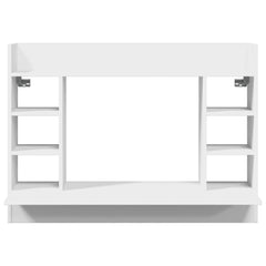 vidaXL Wall-Mounted Desk White 105x48x75 cm Engineered Wood 4