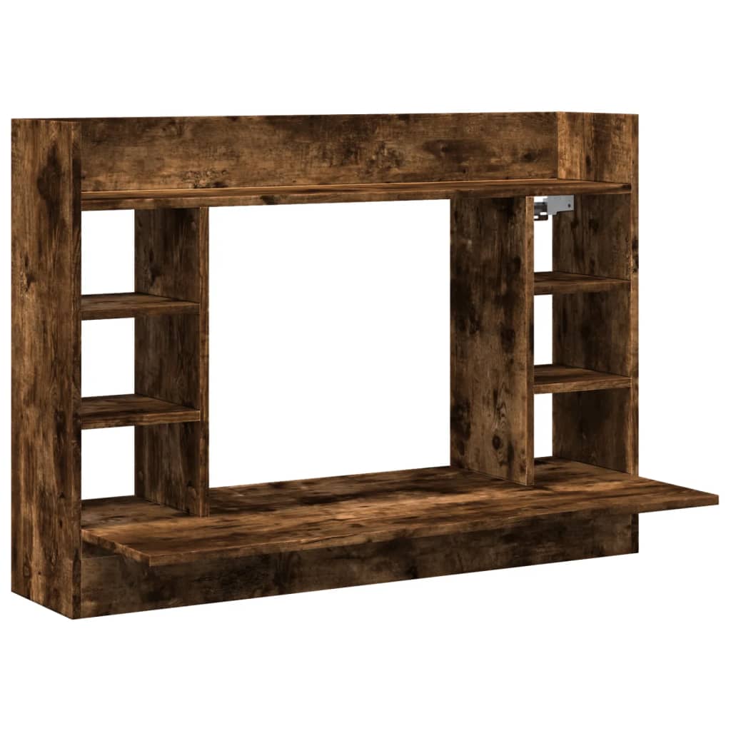 Wall-Mounted Desk 105x48x75 cm Engineered Wood Smoked oak