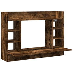 Wall-Mounted Desk 105x48x75 cm Engineered Wood Smoked oak
