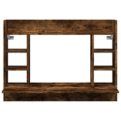 vidaXL Wall-Mounted Desk Smoked Oak 105x48x75 cm Engineered Wood 4