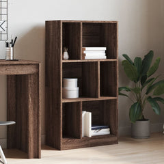 vidaXL Bookcase Brown Oak 57x28.5x107.5 cm Engineered Wood 3