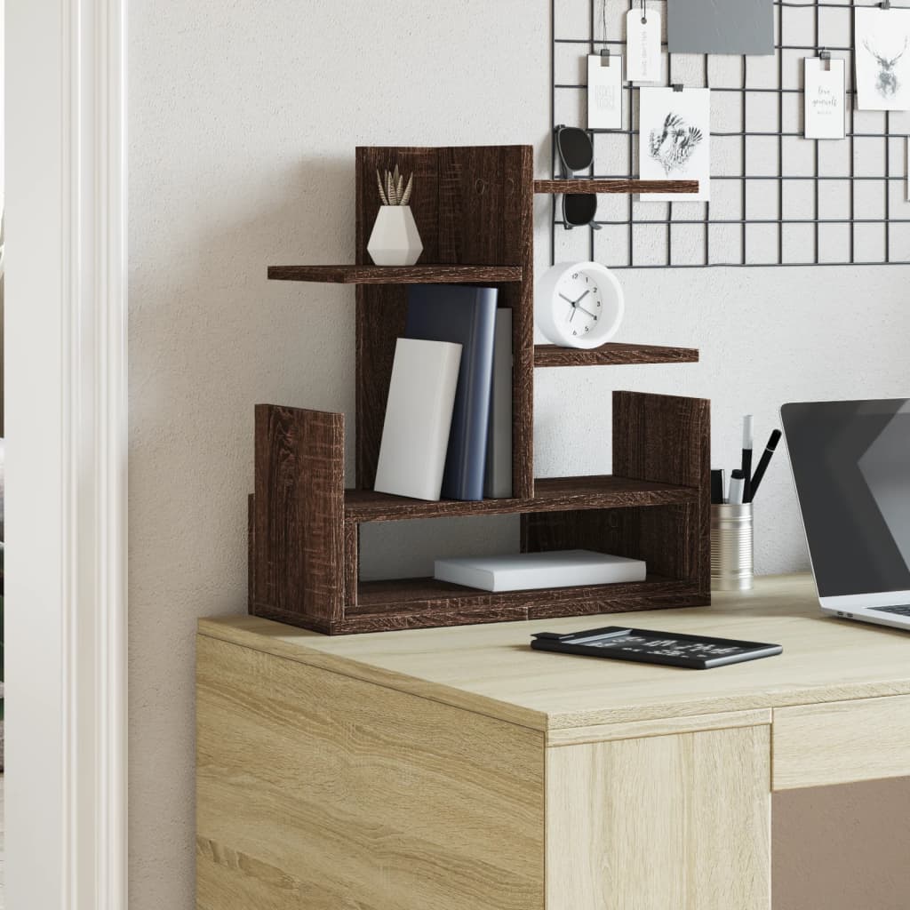 vidaXL Desk Organiser Brown Oak 49x20x52.5 cm Engineered wood 3