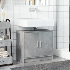 vidaXL Sink Cabinet Concrete Grey 63x29x55 cm Engineered Wood 3