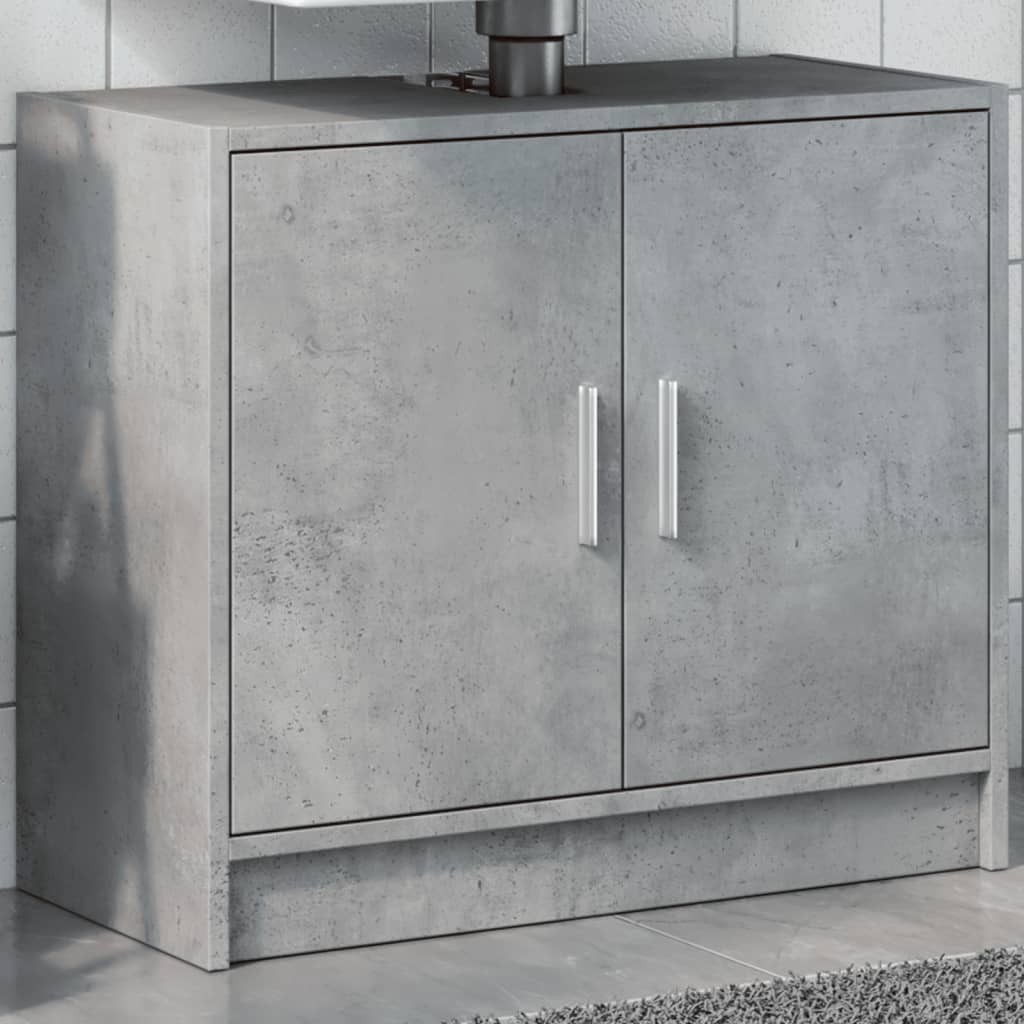 vidaXL Sink Cabinet Concrete Grey 63x29x55 cm Engineered Wood 1