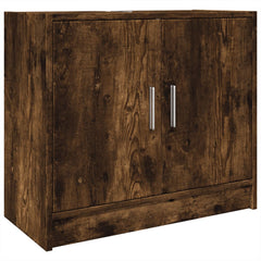 vidaXL Sink Cabinet Smoked Oak 63x29x55 cm Engineered Wood 2