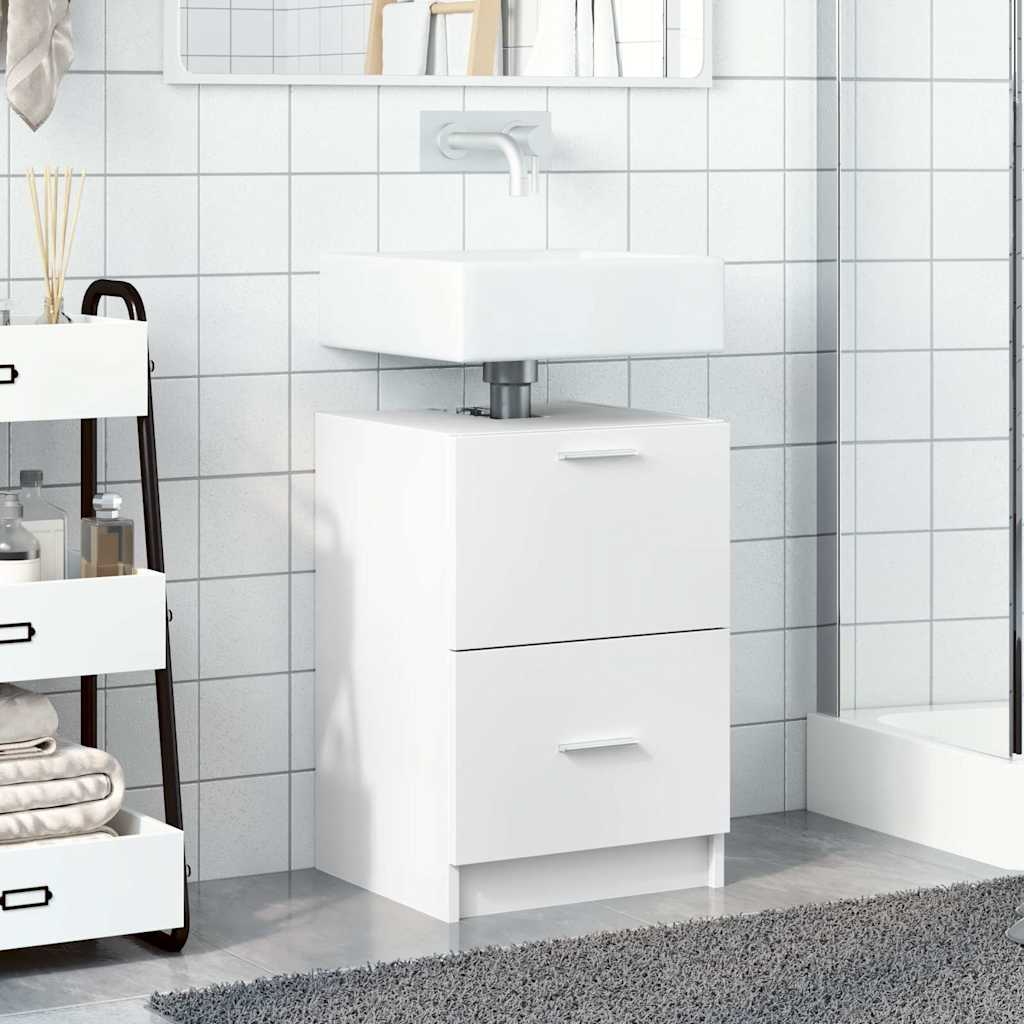 vidaXL Sink Cabinet White 40x37x59 cm Engineered Wood 3